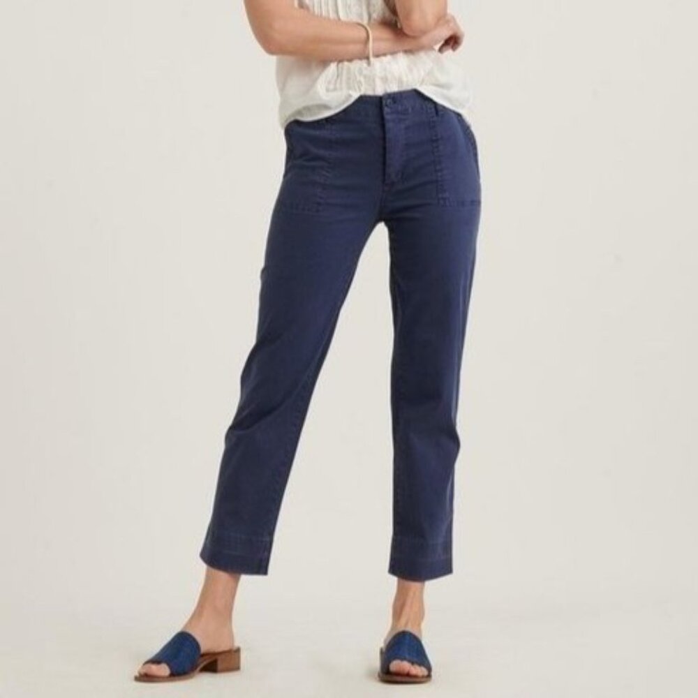 LUCKY BRAND Women's Blue Mid-Rise Utility Straight Pant Size 27 Ankle Cargo